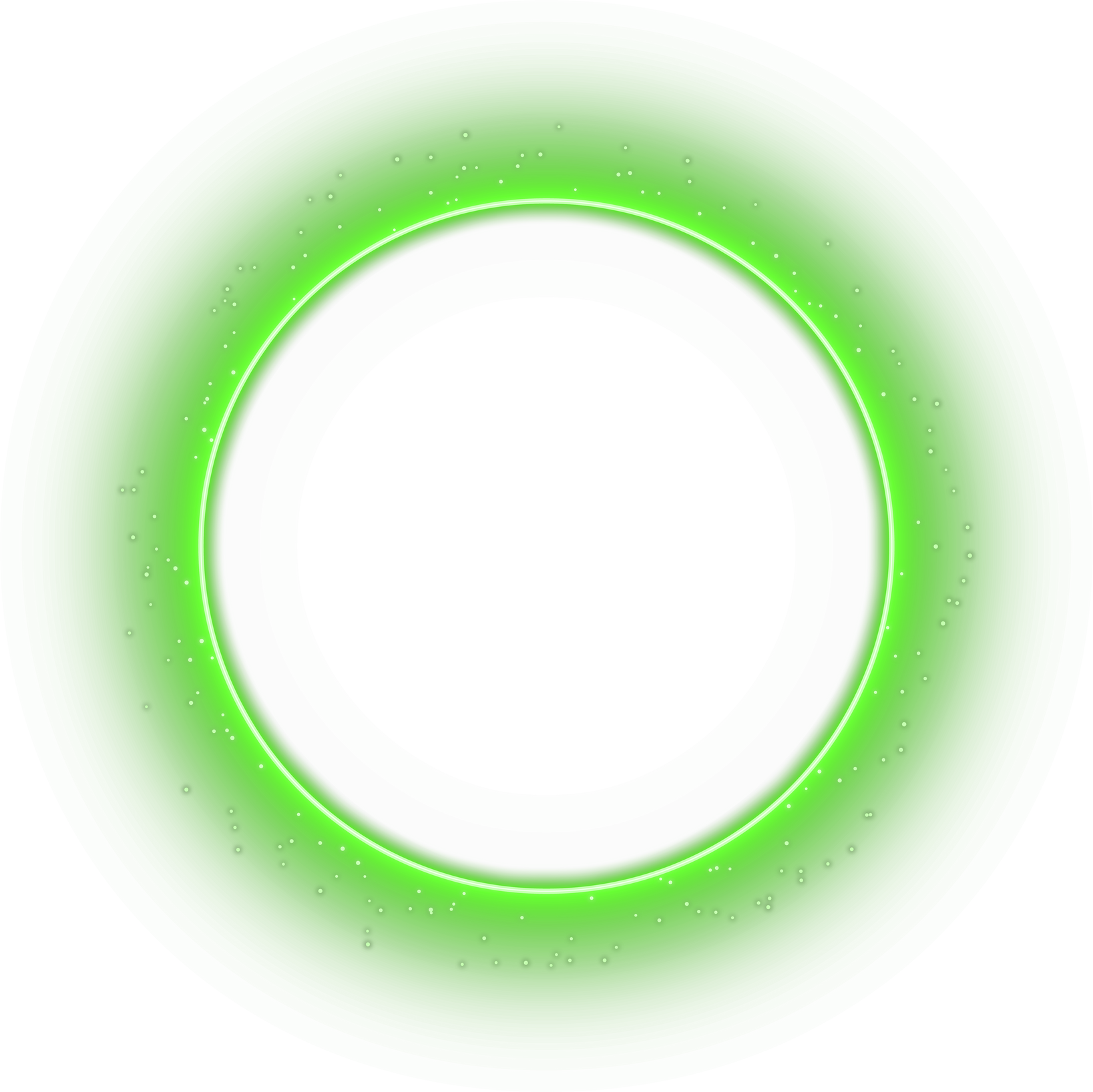 green glowing circle frame